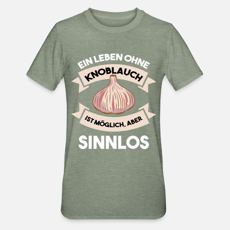 Pointless without garlic - Unisex Polycotton T-Shirt - heather military green