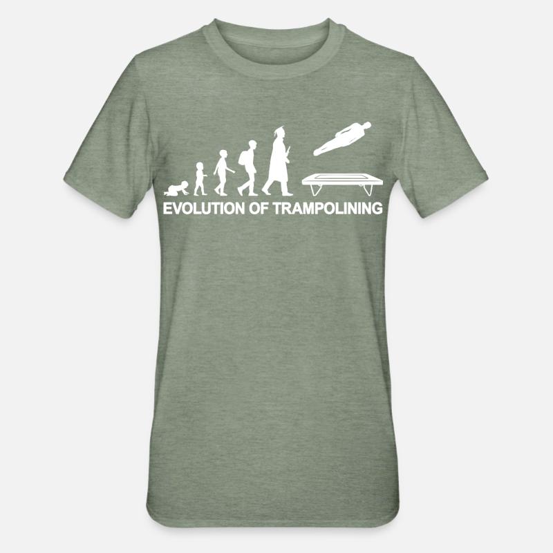 Evolution Trampoline - T-shirt polycoton Unisexe - vert kaki chiné