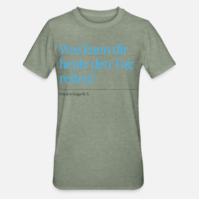 Question n° 5 - T-shirt polycoton Unisexe - vert kaki chiné