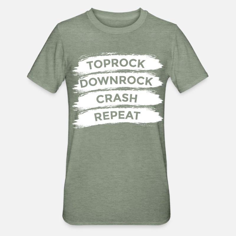 Breakdance Techniques - Unisex Polycotton T-Shirt - heather military green