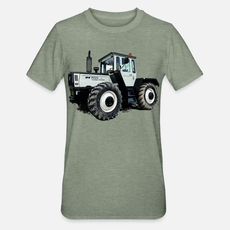 Ackerlegende in Grau - Unisex Polycotton T-Shirt - Militärgrün meliert