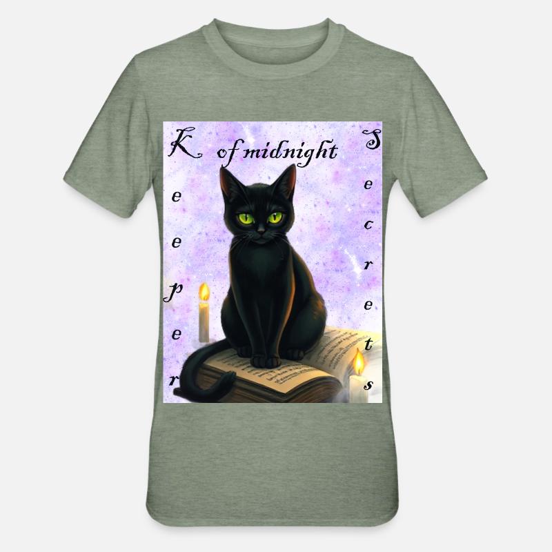 Gardien des secrets de minuit - T-shirt polycoton Unisexe - vert kaki chiné
