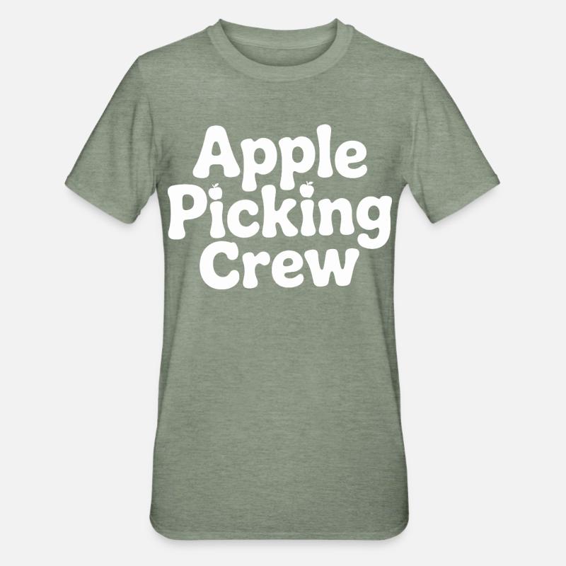 Fall Apple Picking Team - Unisex Polycotton T-Shirt - heather military green