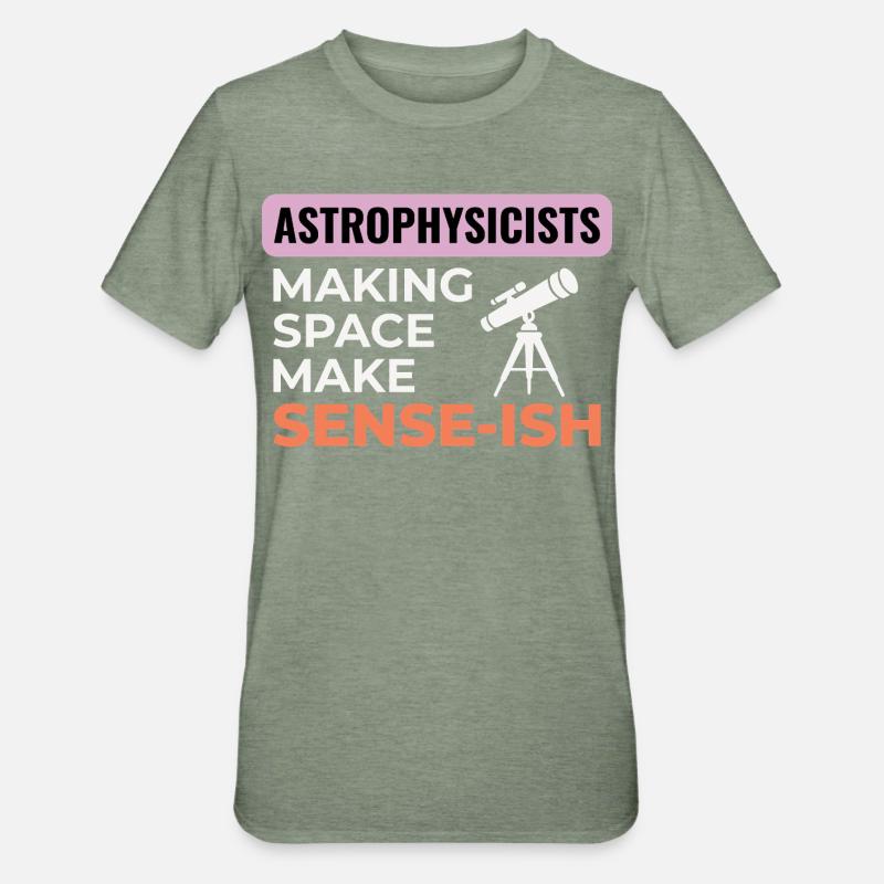 Science de l’espace Humour Design - T-shirt polycoton Unisexe - vert kaki chiné