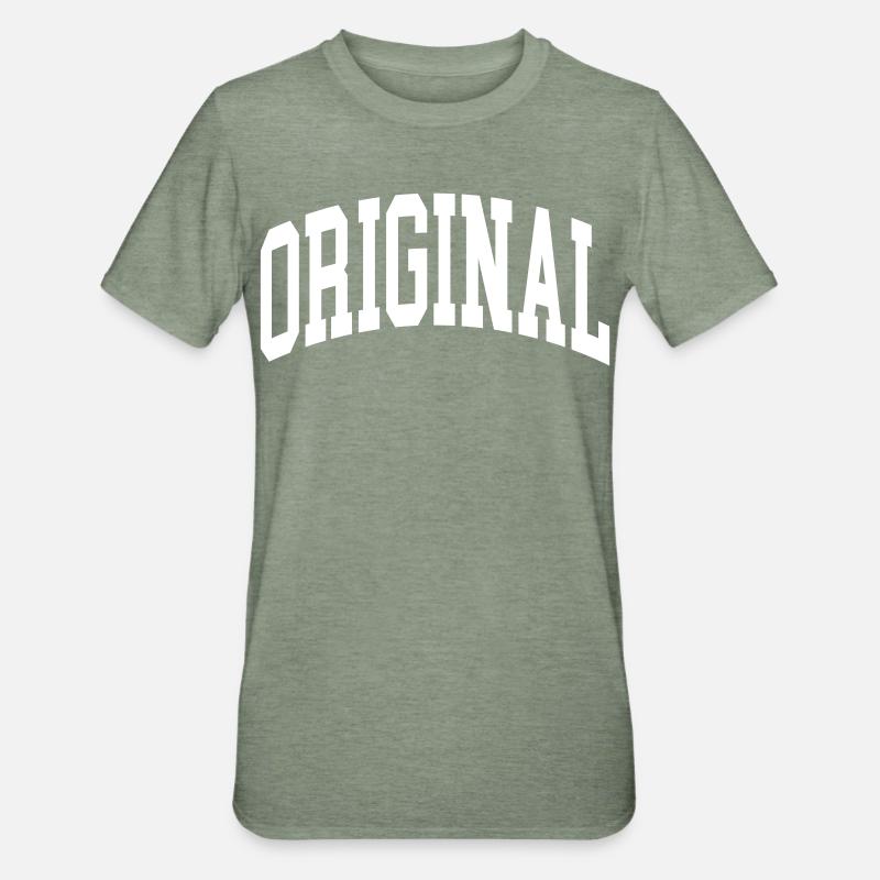 Langue source - T-shirt polycoton Unisexe - vert kaki chiné