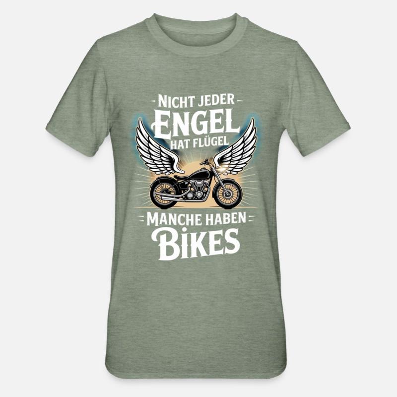 Anges sans ailes – Vélos - T-shirt polycoton Unisexe - vert kaki chiné