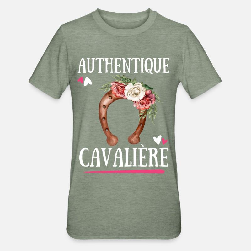 Authentischer Cavaliere - Unisex Polycotton T-Shirt - Militärgrün meliert