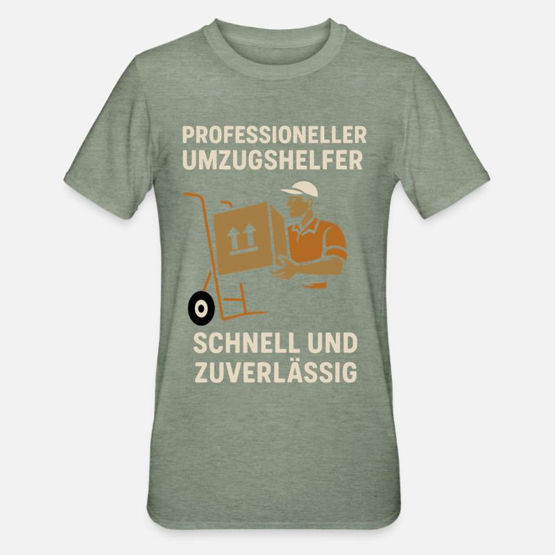 Professional relocation assistance Fast Reliable - Unisex Polycotton T-Shirt - heather military green