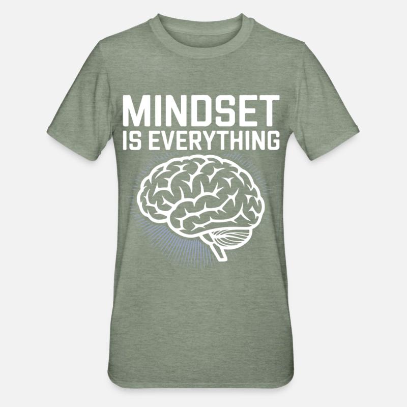 Mindset is everything - Unisex Polycotton T-Shirt - heather military green