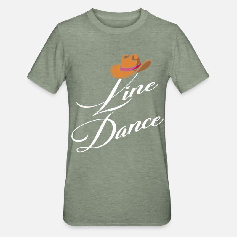 Danse en ligne Élégance - T-shirt polycoton Unisexe - vert kaki chiné