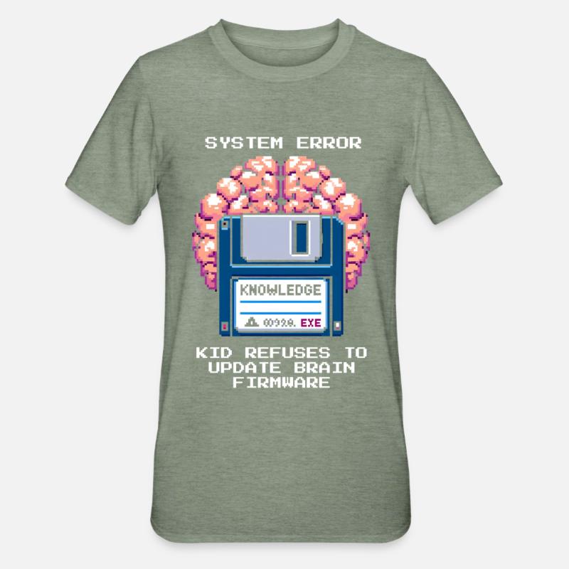 Systemfehler: Update verweigert | Homeschool - Unisex Polycotton T-Shirt - Militärgrün meliert