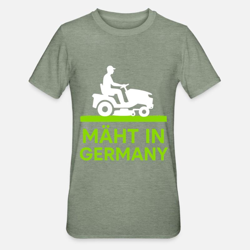 Mäht in Germany  - Unisex Polycotton T-Shirt - Militärgrün meliert