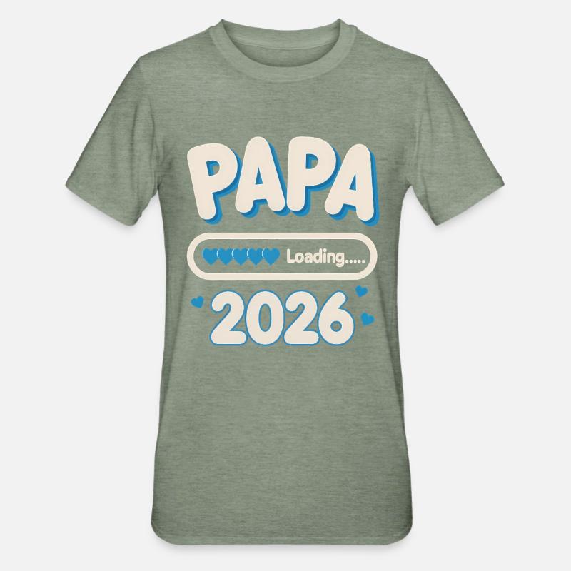 Papa Loading 2026 - Unisex Polycotton T-Shirt - heather military green
