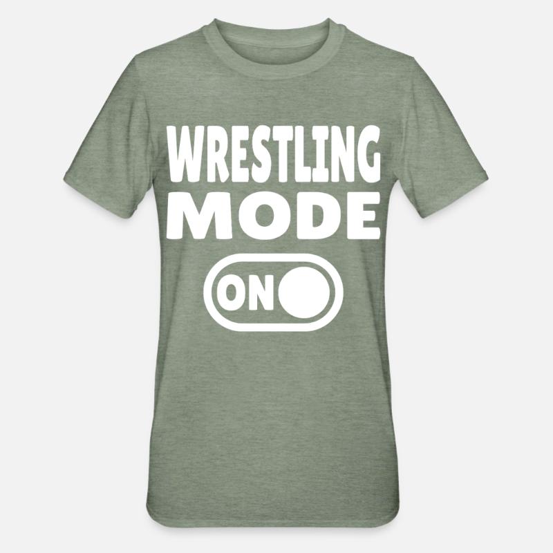 Mode lutte activé - T-shirt polycoton Unisexe - vert kaki chiné