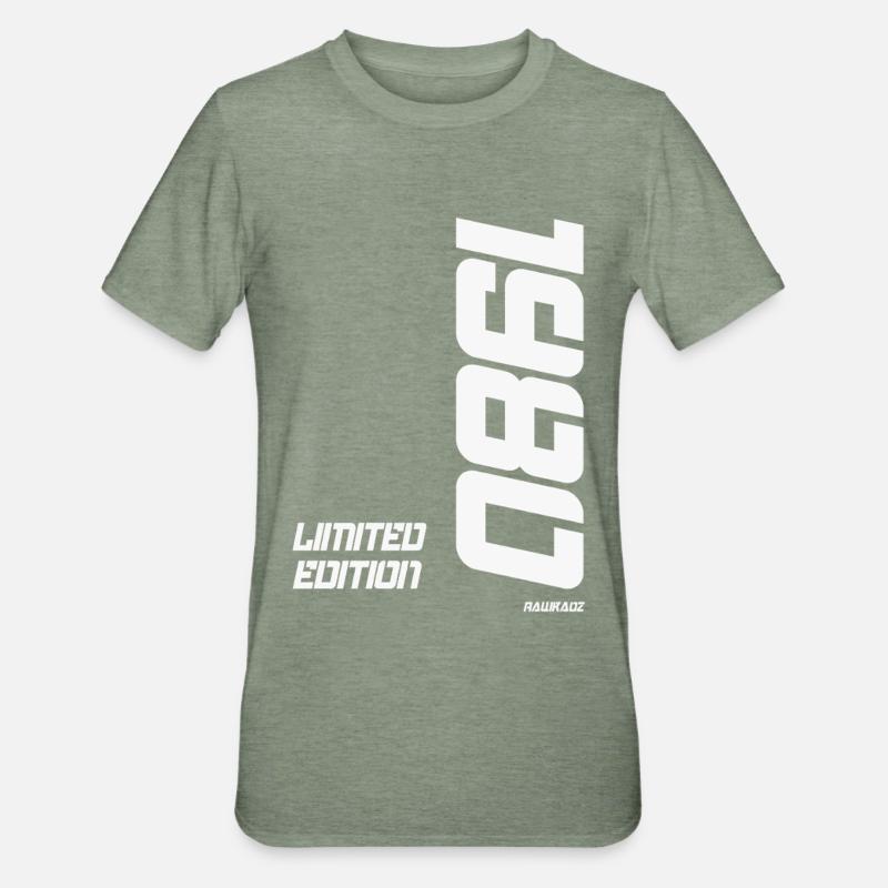 Edition limitée 1980 - T-shirt polycoton Unisexe - vert kaki chiné