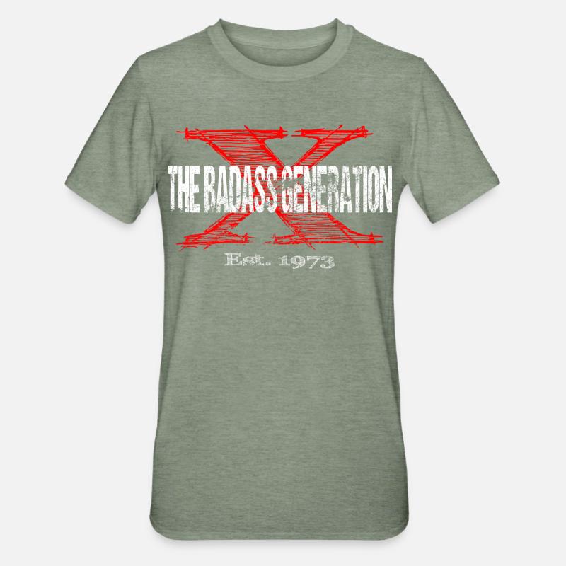 Génération X 1973 Rétro - T-shirt polycoton Unisexe - vert kaki chiné