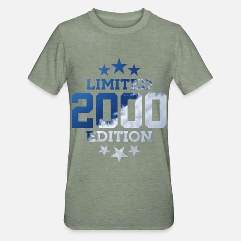 ÉDITION LIMITÉE 26E ANNIVERSAIRE 2000 - T-shirt polycoton Unisexe - vert kaki chiné