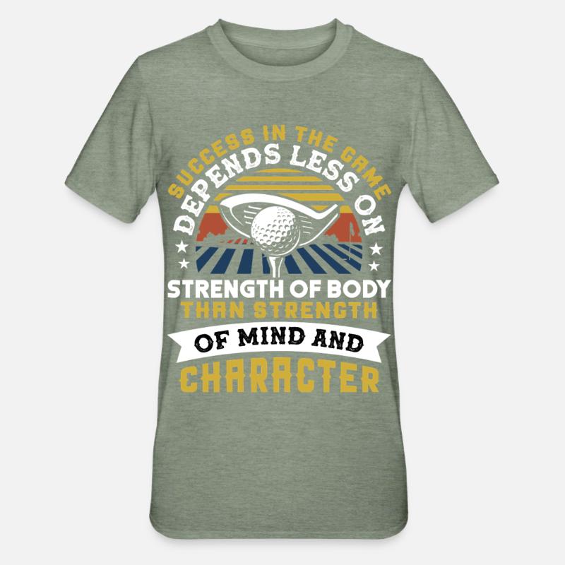 Golf - Unisex Polycotton T-Shirt - Militärgrün meliert
