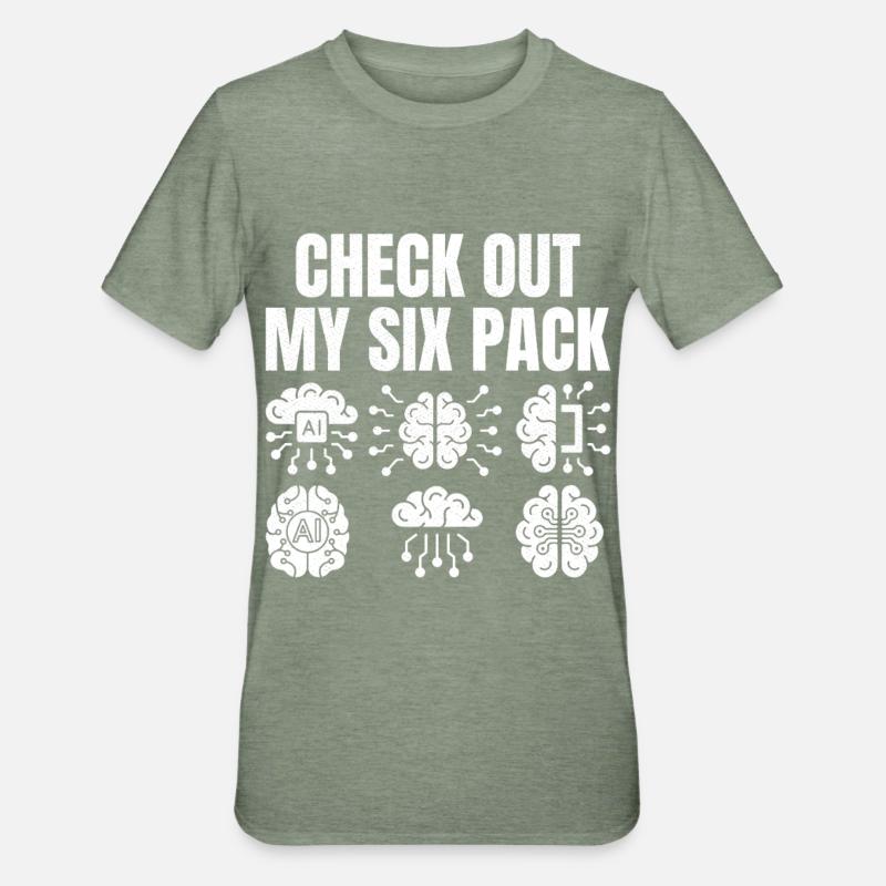 Découvrez mon pack de six - T-shirt polycoton Unisexe - vert kaki chiné