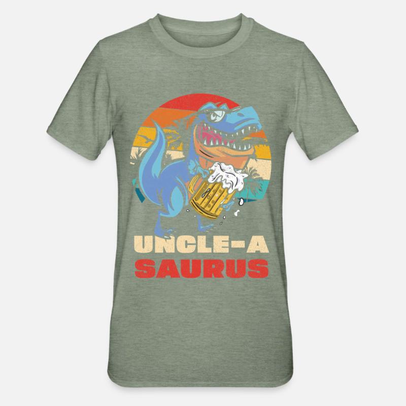 UncleASaurus Bierheld - Unisex Polycotton T-Shirt - heather military green