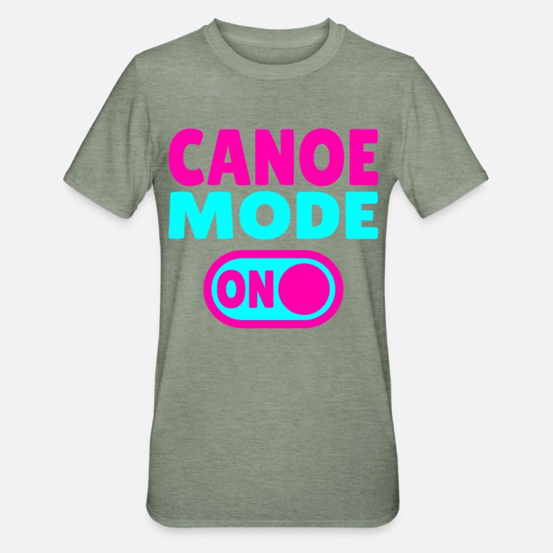 Mode canoë activé - T-shirt polycoton Unisexe - vert kaki chiné