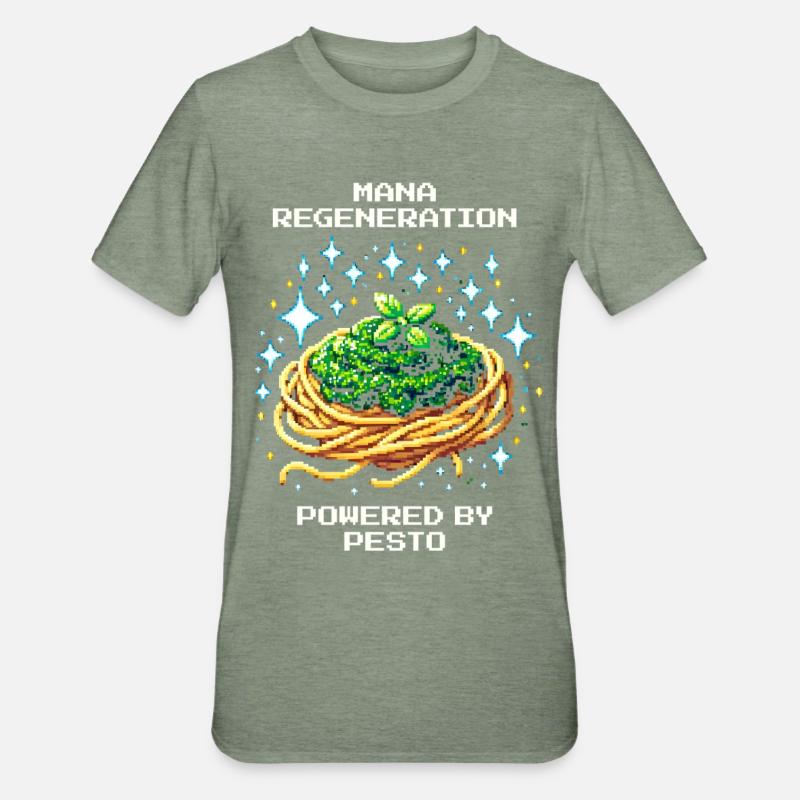 Régénération de mana | Propulsé par Pesto - T-shirt polycoton Unisexe - vert kaki chiné