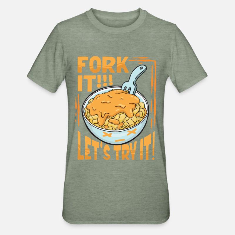 Mac n Cheese Fork It - Unisex Polycotton T-Shirt - heather military green