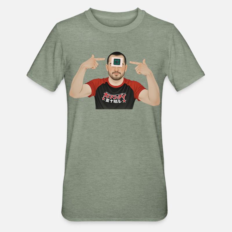 BRAIN PROCESSOR - geek & scifi - T-shirt polycoton Unisexe - vert kaki chiné