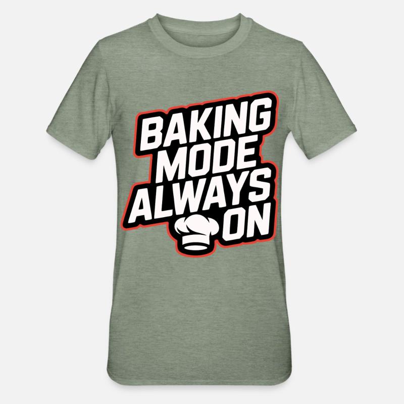 Mode de cuisson toujours activé - T-shirt polycoton Unisexe - vert kaki chiné