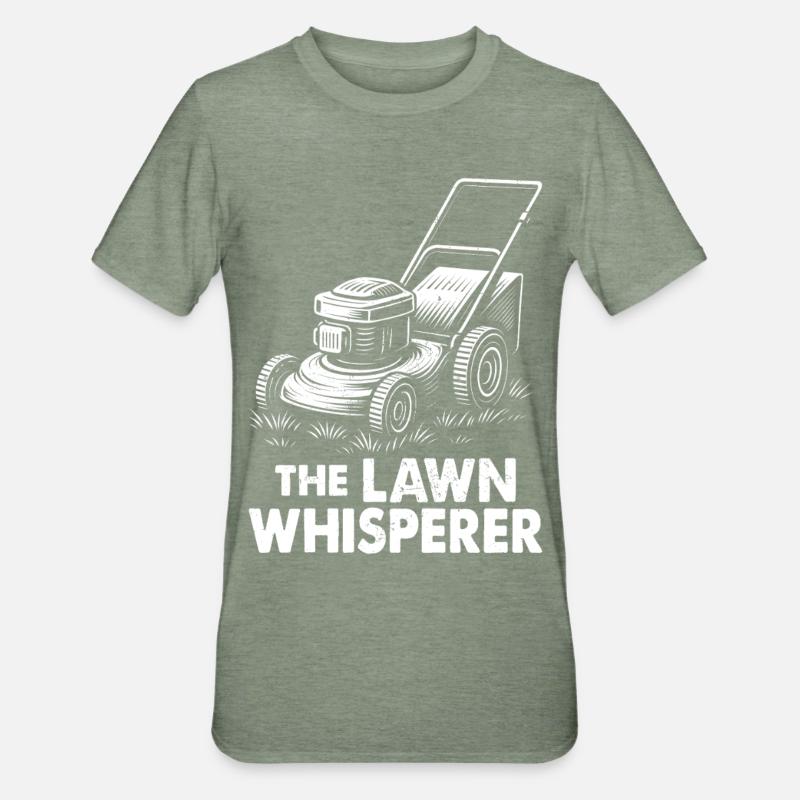 Le chuchoteur de pelouse - T-shirt polycoton Unisexe - vert kaki chiné