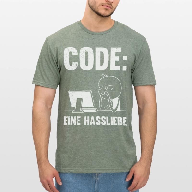 Coder CODE EINE HASSLIEBE LUSTIG Unisex Polycotton T-Shirt