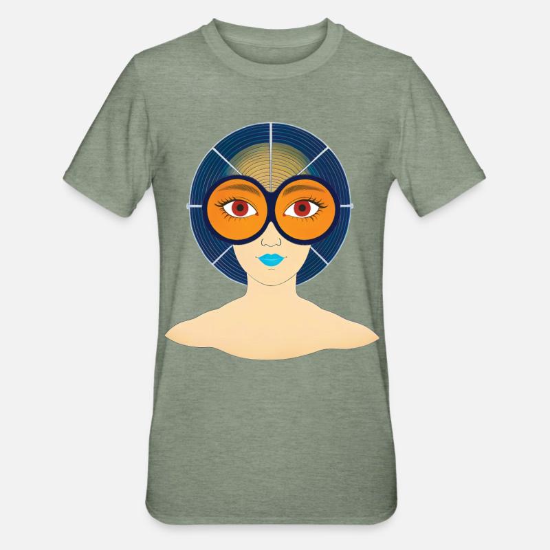 BEFREIE DEINEN GEIST #2 – nette Leute - Unisex Polycotton T-Shirt - Militärgrün meliert