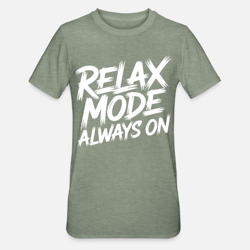 Relaxmodus Immer An - Unisex Polycotton T-Shirt - Militärgrün meliert