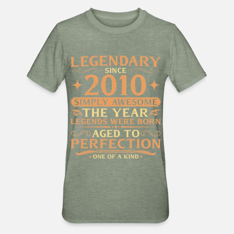 16e anniversaire de Legends 2010 - T-shirt polycoton Unisexe - vert kaki chiné