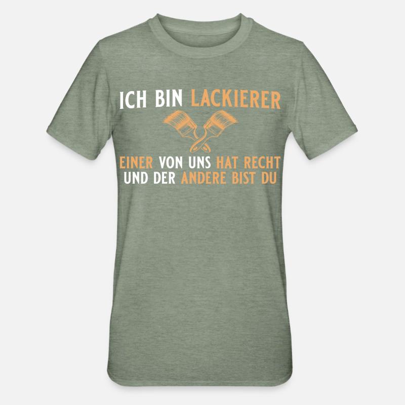 Lacquerer is right- master painter - Unisex Polycotton T-Shirt - heather military green