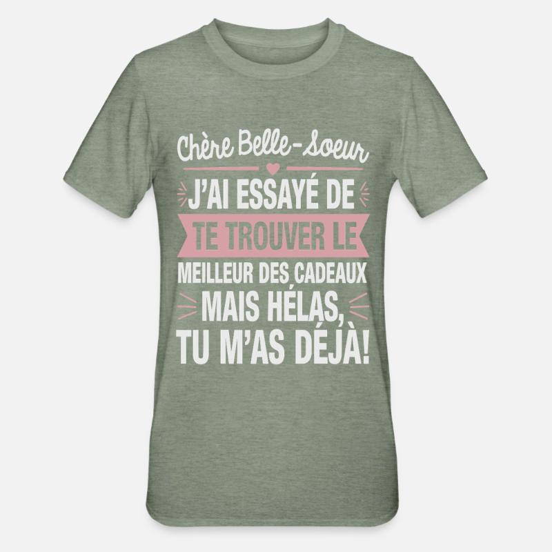 Schwägerin-Humor-Geschenkidee - Unisex Polycotton T-Shirt - Militärgrün meliert