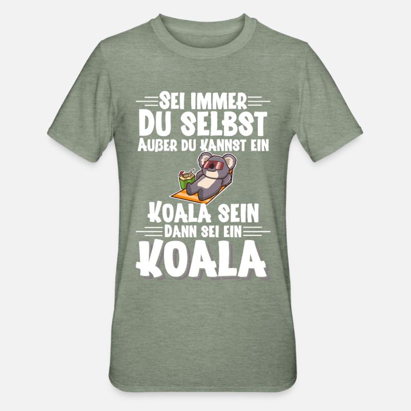 Koala - T-shirt polycoton Unisexe - vert kaki chiné