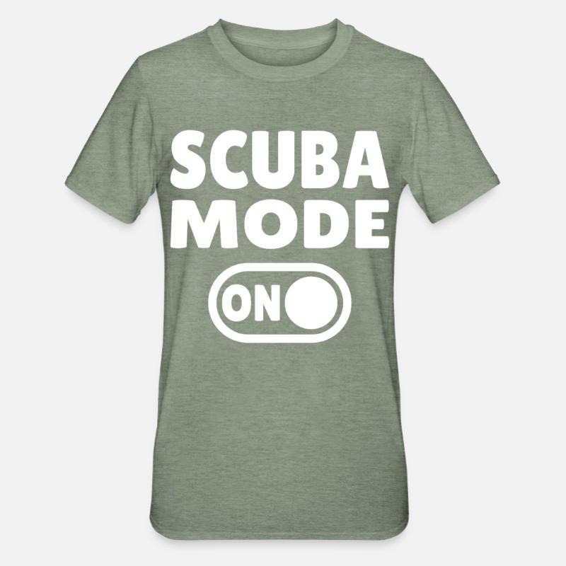 Mode Plongée ACTIVÉ - Plongeur - T-shirt polycoton Unisexe - vert kaki chiné