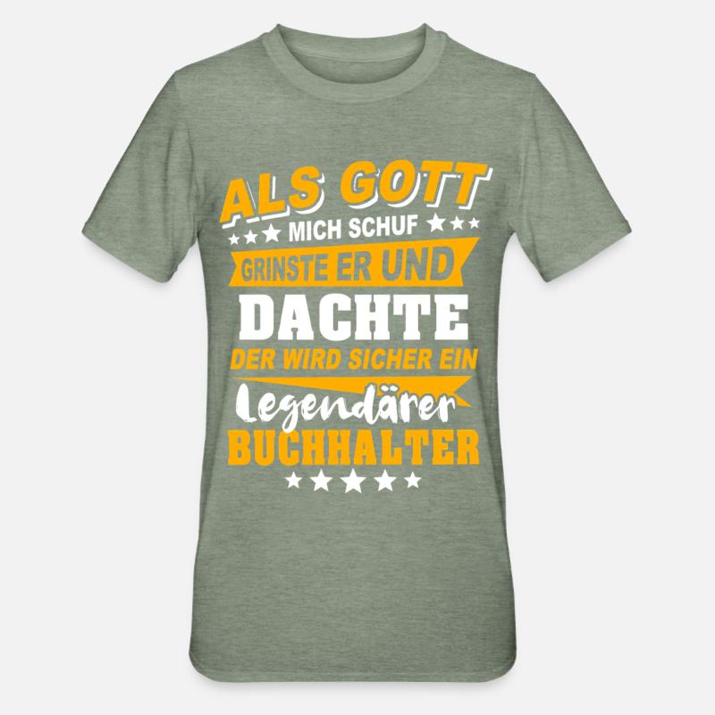 Expressions des comptables - T-shirt polycoton Unisexe - vert kaki chiné