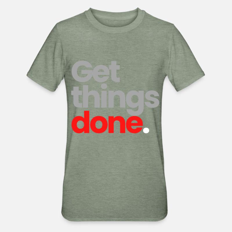 Faites avancer les choses - T-shirt polycoton Unisexe - vert kaki chiné