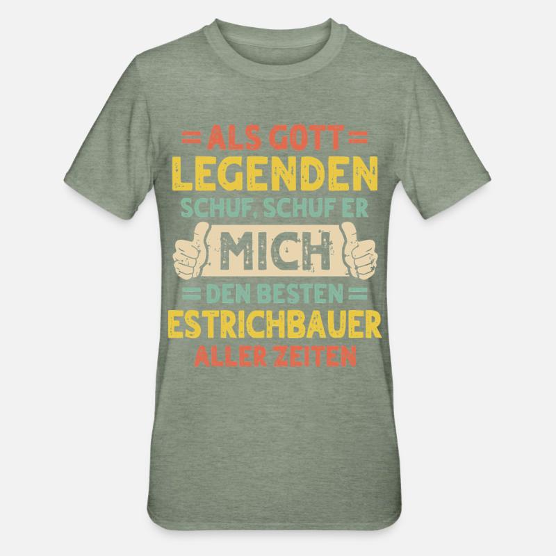 Constructeur de tables - T-shirt polycoton Unisexe - vert kaki chiné