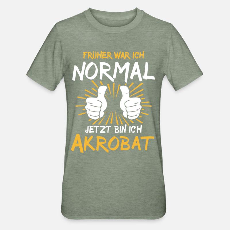 Diction de l’acrobate - T-shirt polycoton Unisexe - vert kaki chiné