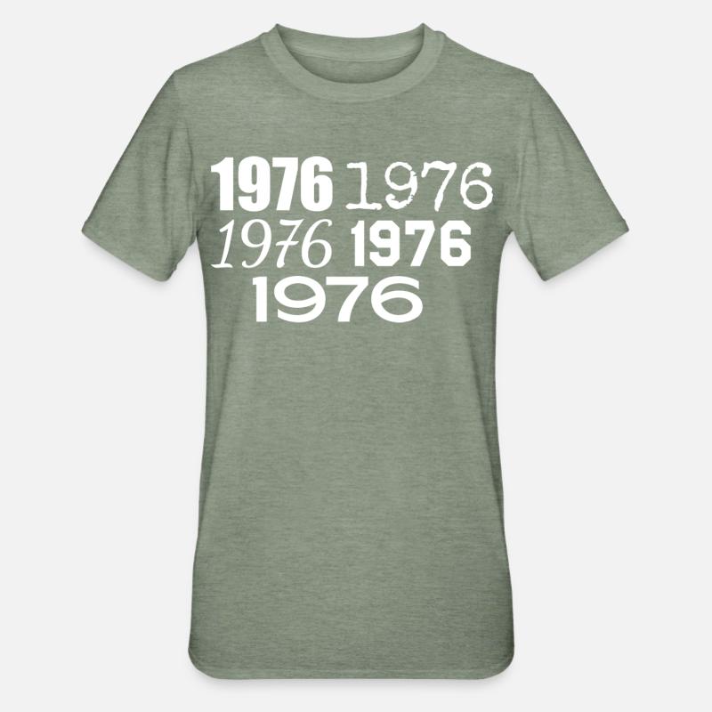 1976 - Unisex Polycotton T-Shirt - heather military green