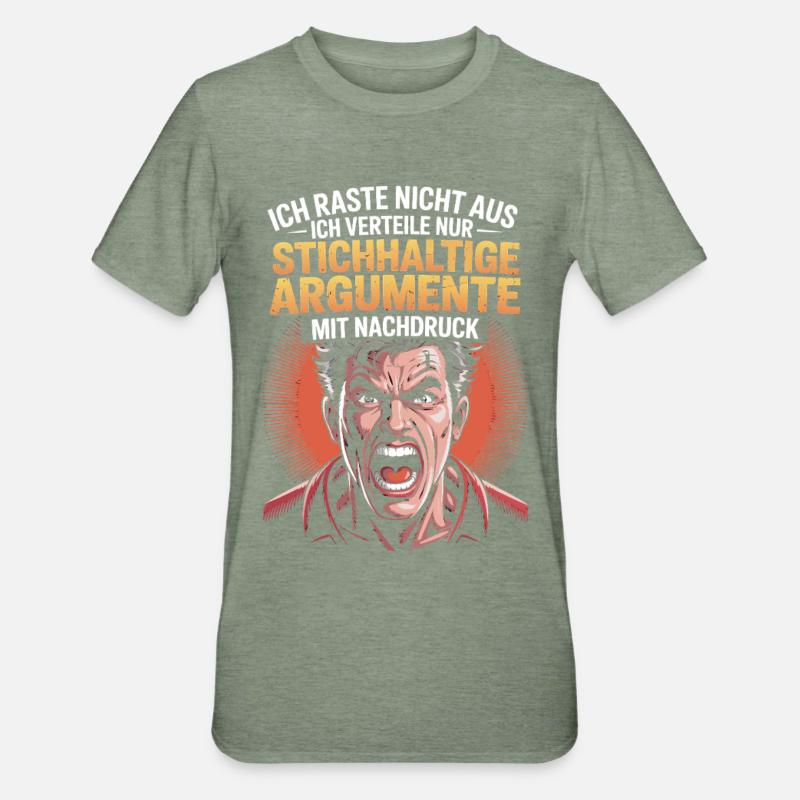 Valid arguments comic man - Unisex Polycotton T-Shirt - heather military green