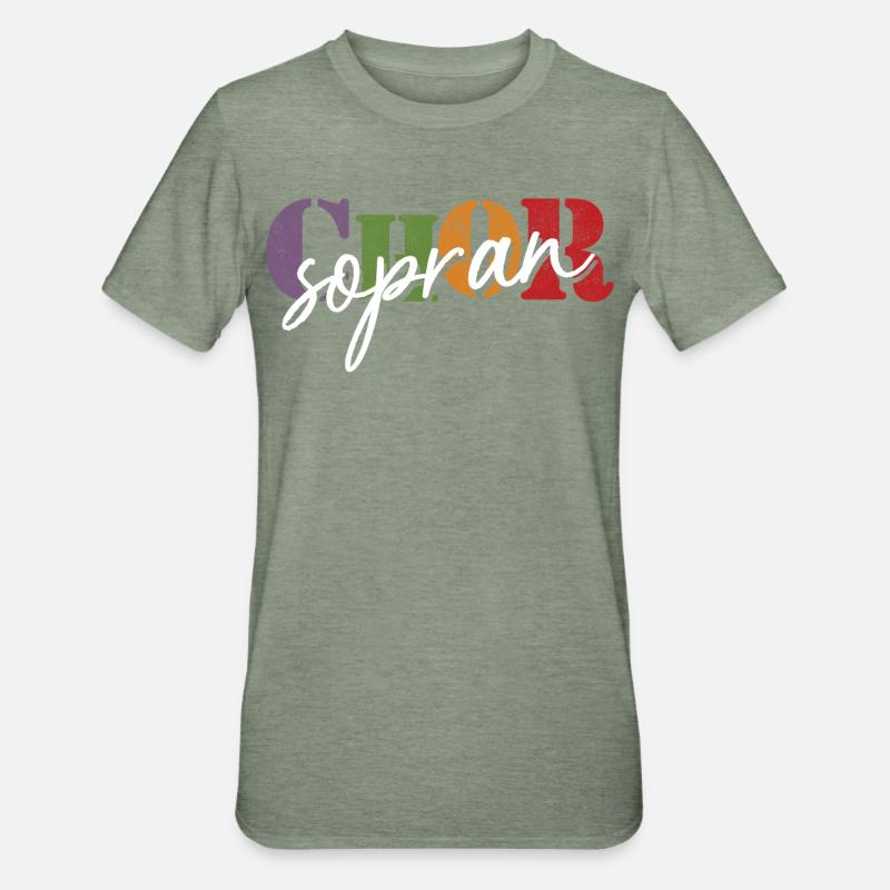 Soprano de chœur - T-shirt polycoton Unisexe - vert kaki chiné