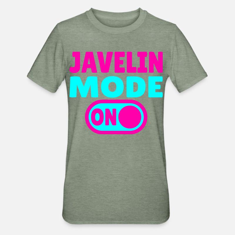 Mode Javelot ACTIVÉ - Lancer de Javelot - T-shirt polycoton Unisexe - vert kaki chiné