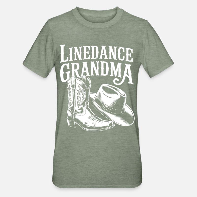 LineDance Großmama Boots - Unisex Polycotton T-Shirt - Militärgrün meliert