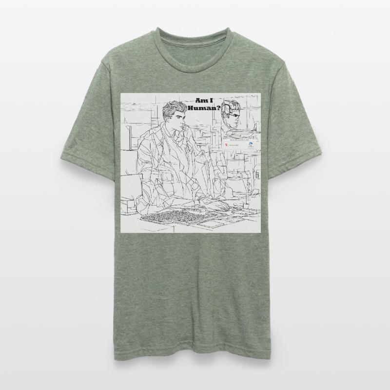 Mensch oder Roboter Unisex Polycotton T-Shirt