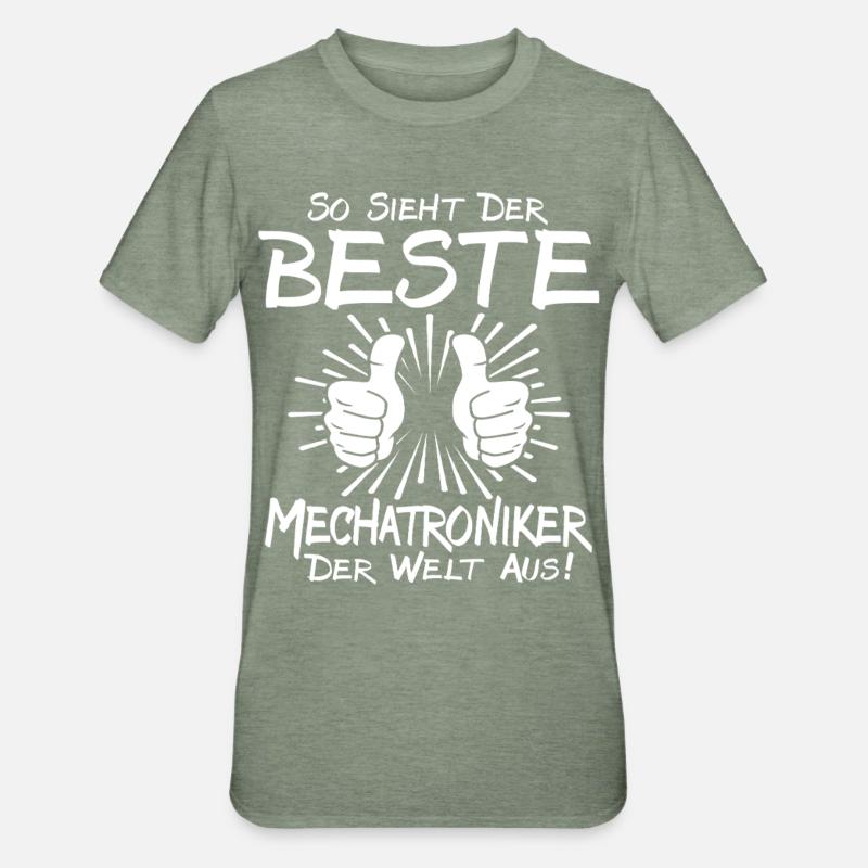 Best Mechatronics Technician - Unisex Polycotton T-Shirt - heather military green