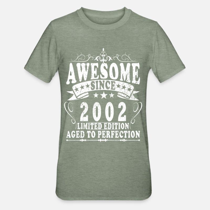 Impressionnant édition limitée 2002 - T-shirt polycoton Unisexe - vert kaki chiné